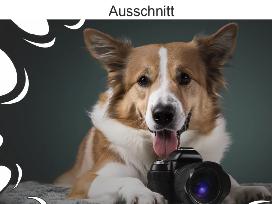 Hunde Aufkleber im Klecks mit eigenem Foto