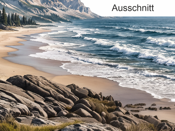 Reisemobil Aufkleber Berge und Meer | Set für beide Fahrzeugseiten