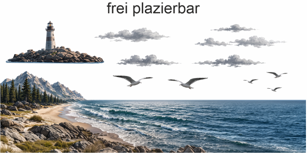 Preview: Heckaufkleber Berge und Meer