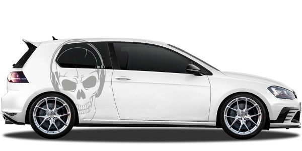 Preview: Aufkleber Skull mit Kopfhörern | Set für beide Fahrzeugseiten Preview: Aufkleber Skull mit Kopfhörern | Set für beide Fahrzeugseiten