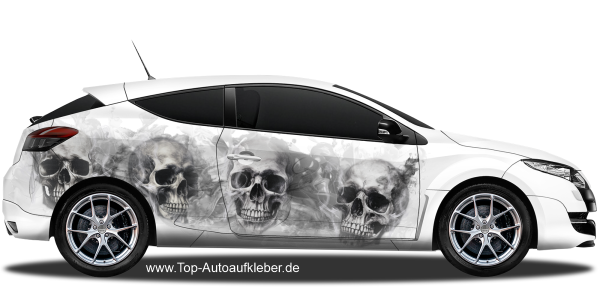 Preview: Autoaufkleber Totenschädel Gothic | Set für beide Fahrzeugseiten Preview: Autoaufkleber Totenschädel Gothic | Set für beide Fahrzeugseiten