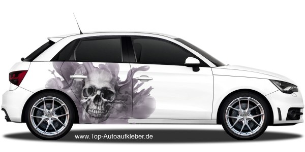 Preview: Autoaufkleber Totenschädel Splash | Set für beide Fahrzeugseiten Preview: Autoaufkleber Totenschädel Splash | Set für beide Fahrzeugseiten