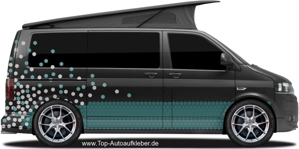 Preview: Wohnmobil Streifen Polygon Sechsecke | Set für beide Fahrzeugseiten Preview: Wohnmobil Streifen Polygon Sechsecke | Set für beide Fahrzeugseiten