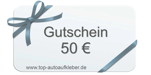 Gutschein Top-Autoaufkleber 50 Euro
