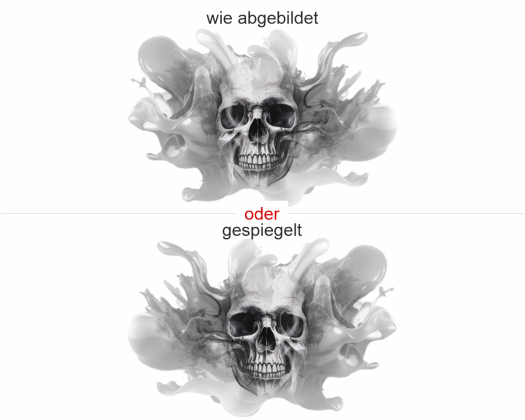 Preview: Heck Aufkleber Totenschädel Splash Preview: Heck Aufkleber Totenschädel Splash