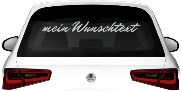 Wunschtext Aufkleber für die Heckscheibe