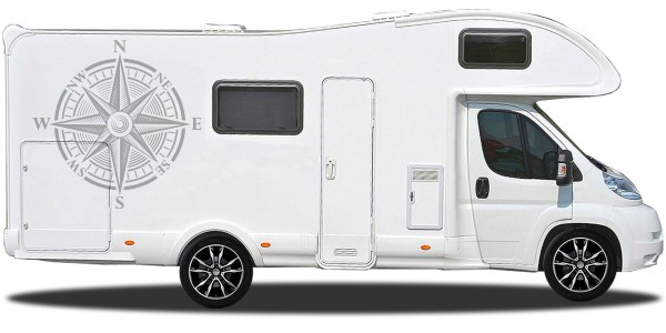 Preview: Autoaufkleber Kompass | Set für beide Fahrzeugseiten