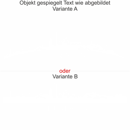 Wohnmobilaufkleber Skyline Thüringen - gespiegelt - Text wie abgebildet - Ansicht Farbauswahl - Varianten A und B