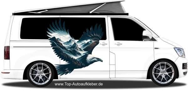 Aufkleber Alpendesign Adler auf Van