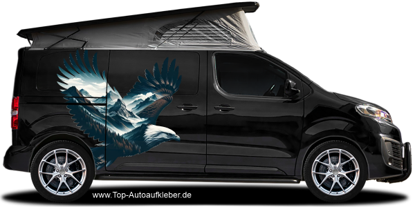 Preview: Aufkleber Alpendesign Adler | Set für beide Fahrzeugseiten Preview: Aufkleber Alpendesign Adler | Set für beide Fahrzeugseiten