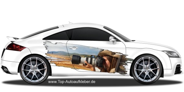 Aufkleber Eigenes Foto Fleck auf Fahrzeugseite von PKW
