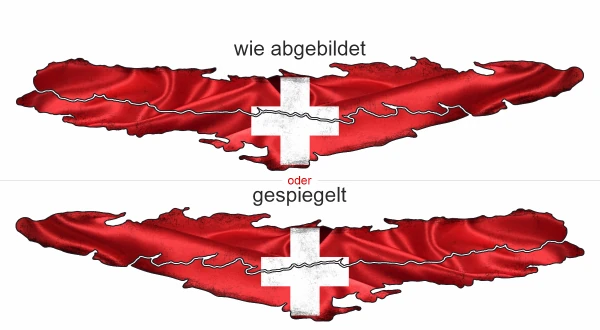 Die schweizer Flagge zum Aufkleben