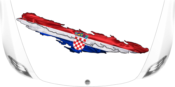 Preview: Aufkleber Fahne Kroatien Preview: Aufkleber Fahne Kroatien