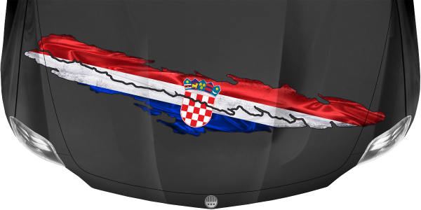 Preview: Aufkleber Fahne Kroatien Preview: Aufkleber Fahne Kroatien