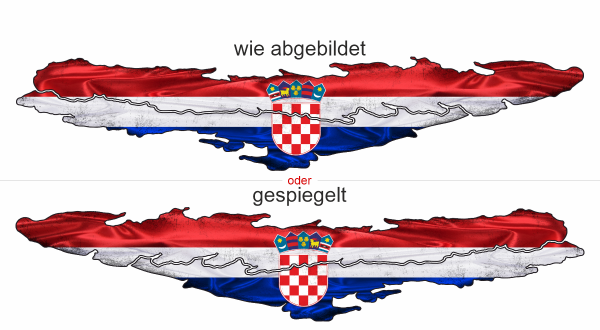 Preview: Aufkleber Fahne Kroatien Preview: Aufkleber Fahne Kroatien