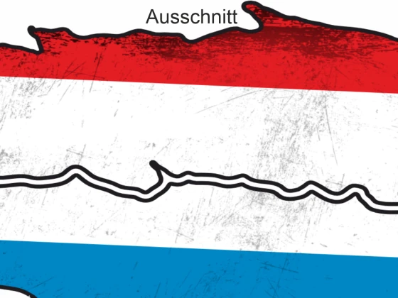 Aufkleber Fahne Luxemburg - Ansicht Ausschnitt