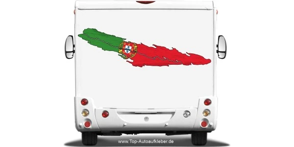 Portugiesische Flagge Fahne Wohnmobil Aufkleber