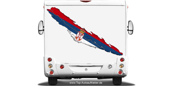 Preview: Aufkleber Fahne Serbien Preview: Aufkleber Fahne Serbien