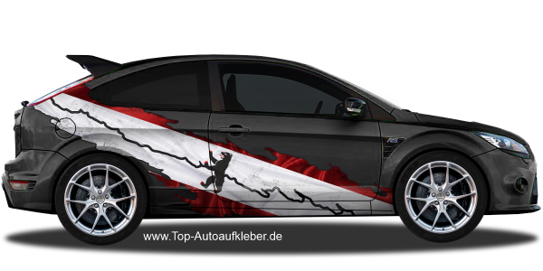 Preview: Aufkleber Fahne von Berlin | Set für beide Fahrzeugseiten Preview: Aufkleber Fahne von Berlin | Set für beide Fahrzeugseiten