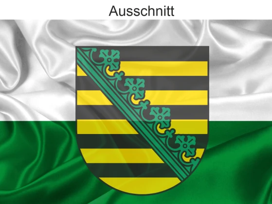Autoaufkleber Flagge von Sachsen - Ansicht Ausschnitt