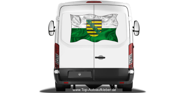 Preview: Autoaufkleber Flagge von Sachsen Preview: Autoaufkleber Flagge von Sachsen