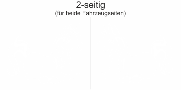 Preview: Aufkleber für Auto Einhorn | Set für beide Fahrzeugseiten