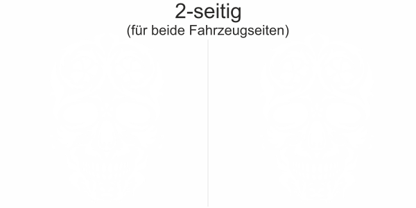 Preview: Aufkleber für Auto Totenkopf Mexiko | Set für beide Fahrzeugseiten