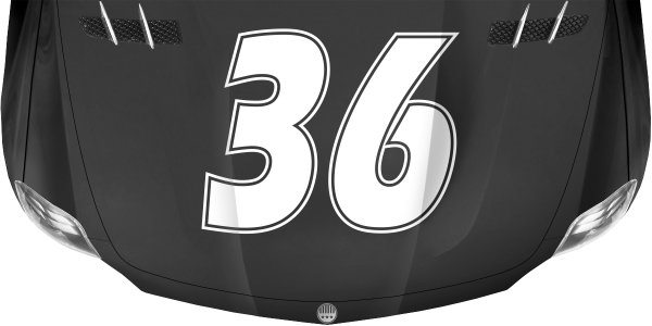 Preview: Startnummer für die Motorhaube Preview: Startnummer für die Motorhaube