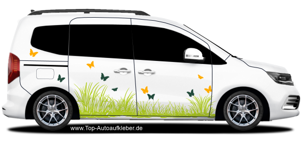 Preview: Autoaufkleber Gräser und Schmetterlinge | Set für beide Fahrzeugseiten Preview: Autoaufkleber Gräser und Schmetterlinge | Set für beide Fahrzeugseiten