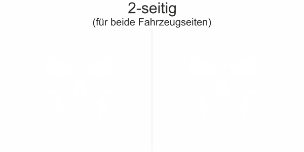 Preview: Aufkleber Grimmiger Totenkopf | Set für beide Fahrzeugseiten