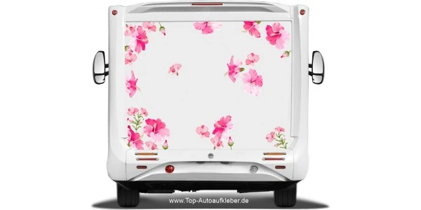 Aufkleber Hibiskusblüten Set | Frei platzierbares Blumen Set