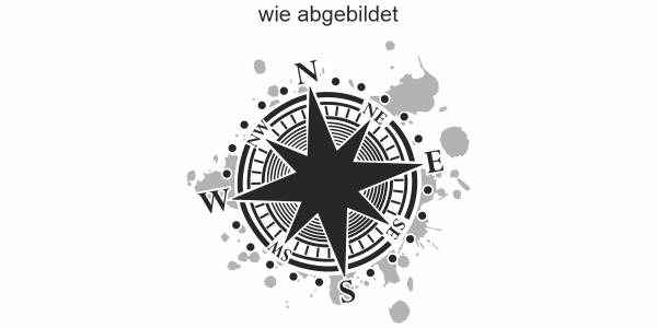 Preview: Heckscheibenaufkleber Kompass