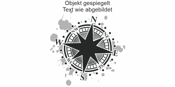 Preview: Heckscheibenaufkleber Kompass