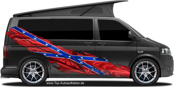 Preview: Aufkleber Konföderierte Staaten von Amerika | Set für beide Fahrzeugseiten Preview: Aufkleber Konföderierte Staaten von Amerika | Set für beide Fahrzeugseiten
