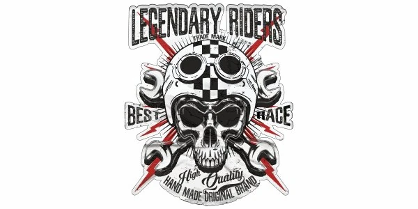 Haubenaufkleber Legendary Riders