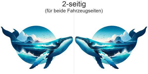 Preview: Aufkleber Meerdesign Wal | Set für beide Fahrzeugseiten Preview: Aufkleber Meerdesign Wal | Set für beide Fahrzeugseiten