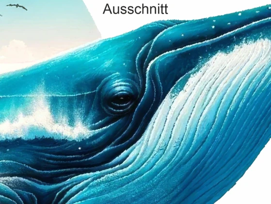 Aufkleber Meerdesign Wal - Ansicht Ausschnitt