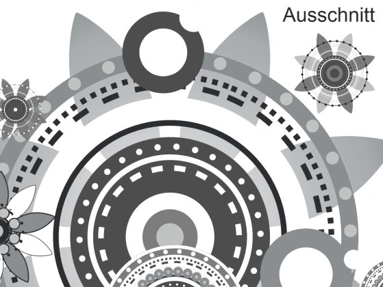 Aufkleber Motorhaube Kreisdekor - Ansicht Ausschnitt und Farbauswahl