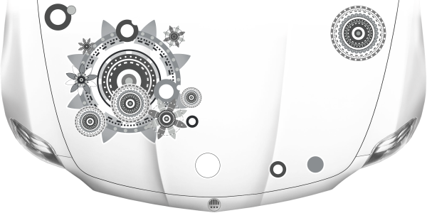 Preview: Aufkleber Motorhaube Kreisdekor | Frei platzierbares Set Preview: Aufkleber Motorhaube Kreisdekor | Frei platzierbares Set