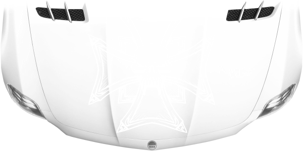 Preview: Haubendekor Kreuz mit Totenkopf Preview: Haubendekor Kreuz mit Totenkopf