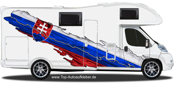 Preview: Aufkleber Nationalflagge der Slowakei | Set für beide Fahrzeugseiten Preview: Aufkleber Nationalflagge der Slowakei | Set für beide Fahrzeugseiten