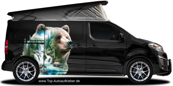 Preview: Aufkleber Naturdesign Braunbär | Set für beide Fahrzeugseiten Preview: Aufkleber Naturdesign Braunbär | Set für beide Fahrzeugseiten