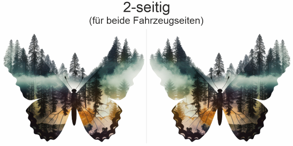 Preview: Aufkleber Naturdesign Schmetterling | Set für beide Fahrzeugseiten Preview: Aufkleber Naturdesign Schmetterling | Set für beide Fahrzeugseiten