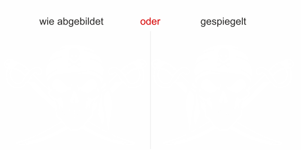 Aufkleber Totenkopf mit gekreuzten Schwertern - Ausrichtund und Farbauswahl