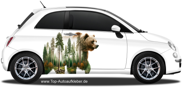 Preview: Aufkleber Walddesign Grizzly Bär | Set für beide Fahrzeugseiten Preview: Aufkleber Walddesign Grizzly Bär | Set für beide Fahrzeugseiten