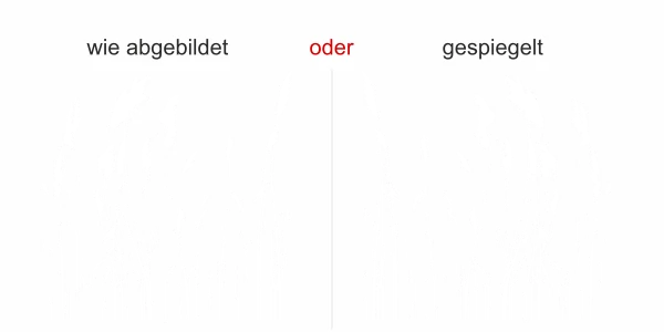 Aufkleber Wildgräser - Ansicht Ausrichtung und Farbauswahl