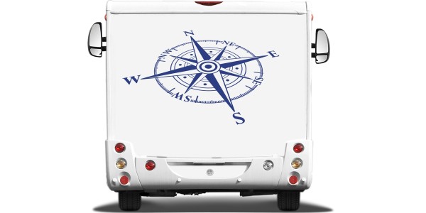 Wohnwagendekor mit Kompassrose