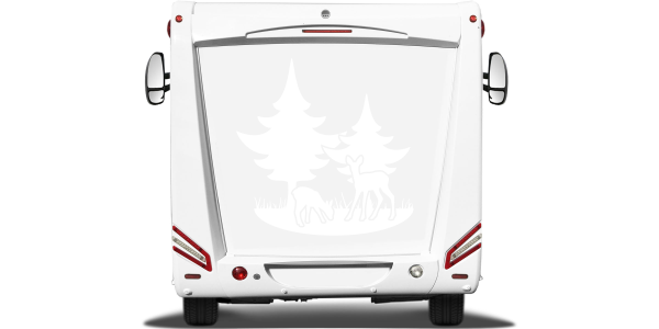 Preview: Wohnwagendekor Rehe im Wald Preview: Wohnwagendekor Rehe im Wald