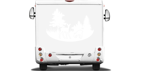Preview: Caravanaufkleber Rehe Preview: Caravanaufkleber Rehe