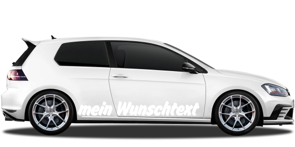 Preview: Aufkleber Wunschtext 13 | Set für beide Fahrzeugseiten